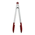 thumbnail image 2 of KitchenAid Silver/Red Silicone/Stainless Steel Tip Tongs, 2 of 5