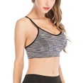 thumbnail image 5 of Women's Seamless Sports Bra Cross Front Lace Yoga Bra Workout Gym Activewear Bra Running Bras with Removable Pads, 5 of 5