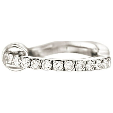 Ross-Simons Diamond-Accented Single Ear Cuff in 14kt White Gold, Women's, Adult
