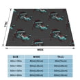 thumbnail image 4 of XMXT Throw Blanket, Cartoon Coyote Art Pattern Black Machine Washable Blankets for Sofa, 40 x 30 inches Gray, 4 of 9
