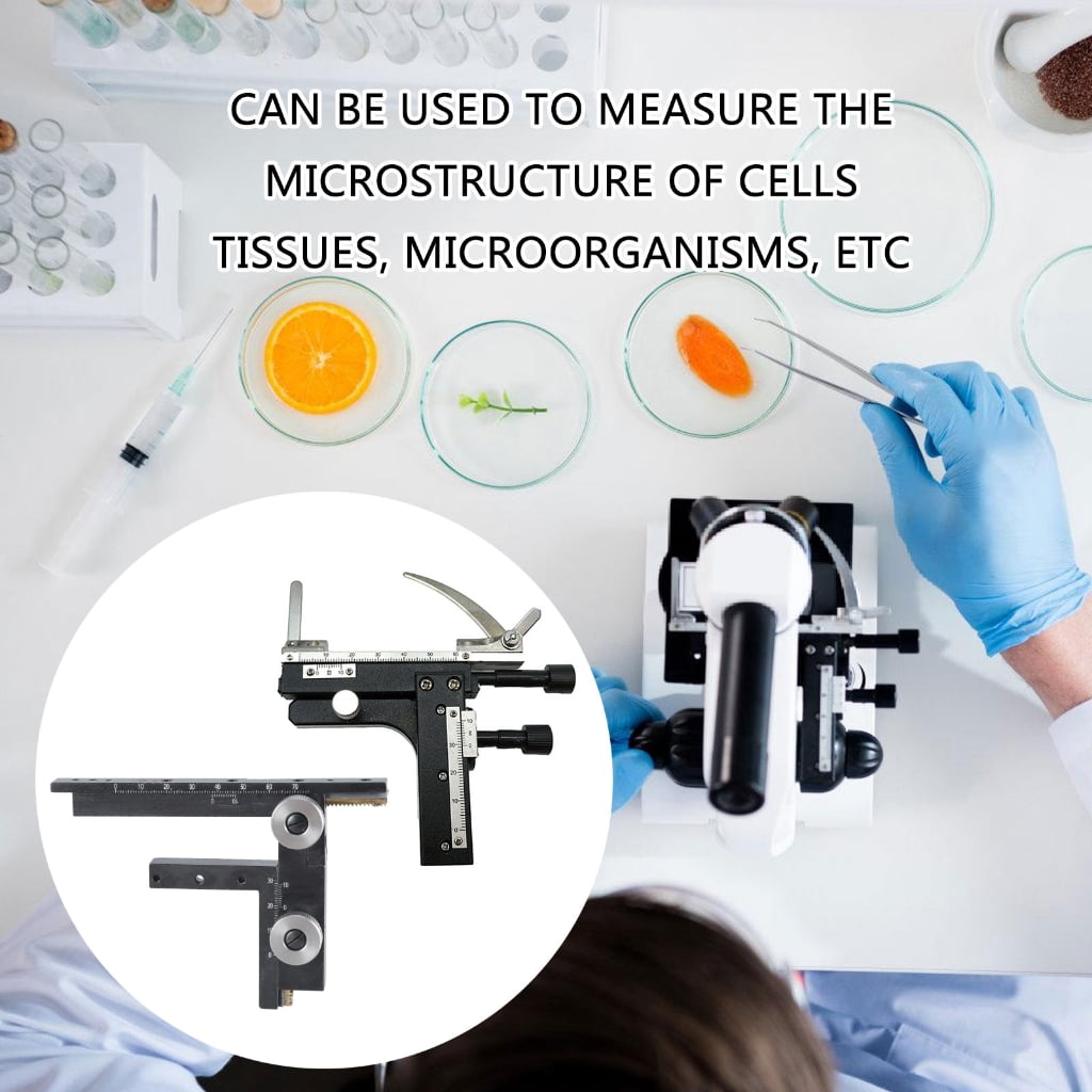 Microscope Calipers Professional Attachable Mechanical Moveable Stage Caliper Microscope Accessories