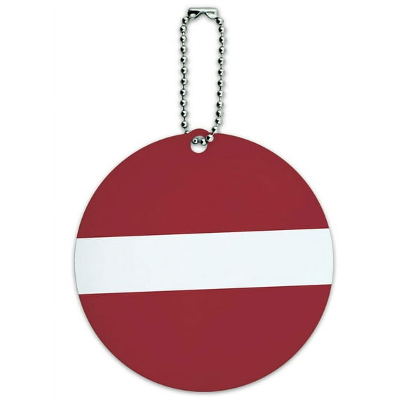 Graphics and More Latvia National Country Flag Round ID Card Luggage Tag