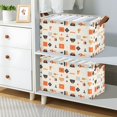 thumbnail image 2 of Yayeee Foldable Storage Basket for Shelves Set of 2 Waterproof Cloth Bins with Handles, Minimalist Geometric Pattern, 2 of 7