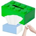thumbnail image 4 of Caja Pañuelos Bloque Construcción Creativa Caja Almacenamiento Multifuncional Aspecto para Servilletas para El Caja Almacenamiento para Mesa Sala Estar (verde), 4 of 9