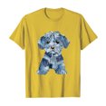 thumbnail image 3 of Women's Retro Funny Denim Patch Art Dog Print Dog Lover Crew Neck Loose Fit Short Sleeve Shirts, 3 of 3