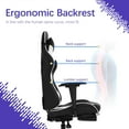 thumbnail image 5 of FDW White Gaming Chair - Ergonomic High Back w/Footrest & Lumbar Support， Racing Style Office Chair, 5 of 7
