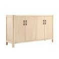thumbnail image 3 of Christopher Knight Home Sideboard Buffet Cabinet with Solid Wood Legs, 4-Door Accent Cabinet, Natural, 3 of 13