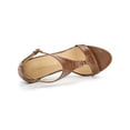 thumbnail image 4 of BLISSFUL STEP Women's T Strap Open Toe Stiletto Heel Sandals Brown 6, 4 of 8