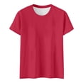 thumbnail image 2 of Womens T Shirts Loose Fit Short Sleeve Crewneck Basic Tees Oversized Tshirts for Women Casual Summer Tops Everyday Street Fashion, 2 of 3