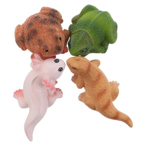 Raindrops Set of 4 Realistic Resin Lizard Figurines in Assorted Colors for Garden and Indoor Outdoor Decor