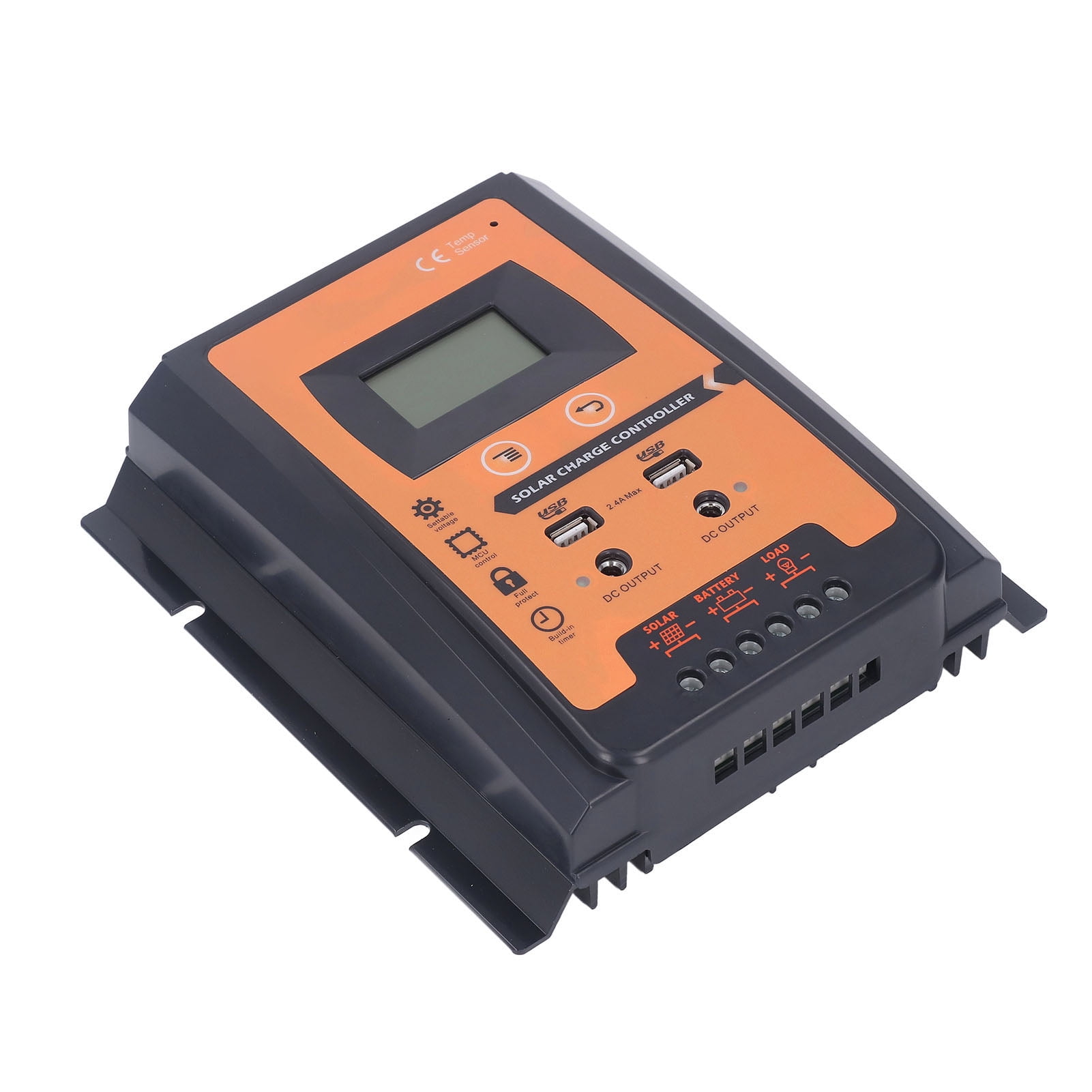 Abastado PowMr LCD Solar Charge Discharge Controller Solar Panel Regulator Dual USB Output 12V 24V