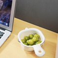 thumbnail image 6 of SugarBloom Two-Layer Fruit and Berry Strainer Basket with Handle, Removable Draining Basket for Kitchen, Handheld Colander for Blueberries, Veggies, and Small Fruits,White, 6 of 8