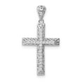 thumbnail image 4 of Sterling Silver Rhodium-plated Cubic Zirconia Cross Pendant, 4 of 6