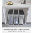 thumbnail image 5 of Yamazaki Home Lidded Garbage Bag Holder, Black, Steel, 12, Lid, 5 of 7
