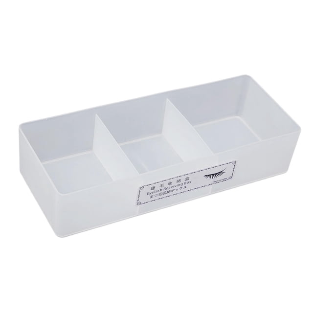Caja de almacenamiento de maquillaje Sunnimix 3 rejillas grandes transparente organizadores de pestañas