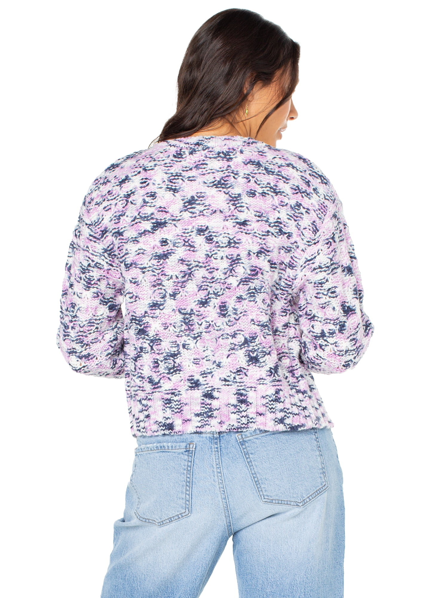 Celebrity Pink Women’s and Women’s Plus Marled Cardigan Sweater, Sizes XS-4X
