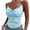 Sky Blue, variant on Timegard Camisole Tops for Women Slim Fitting Smoothing Tank Tops Drawstring Ruched Going out Tops Trendy