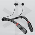 thumbnail image 4 of Auriculares con banda l cuello Bluetooth 5.0 con 100 horas de tiempo de reproducción, micrófono con supresión de ruido 1000 mAh Negro SM SunniMix auriculares bluetooth, 4 of 8