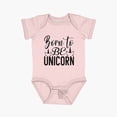 thumbnail image 2 of Luvly Born To Be A Unicorn Short Sleeve Baby One-Piece, New Born, Baby Shower Gift, New Parents Gift, 2 of 4