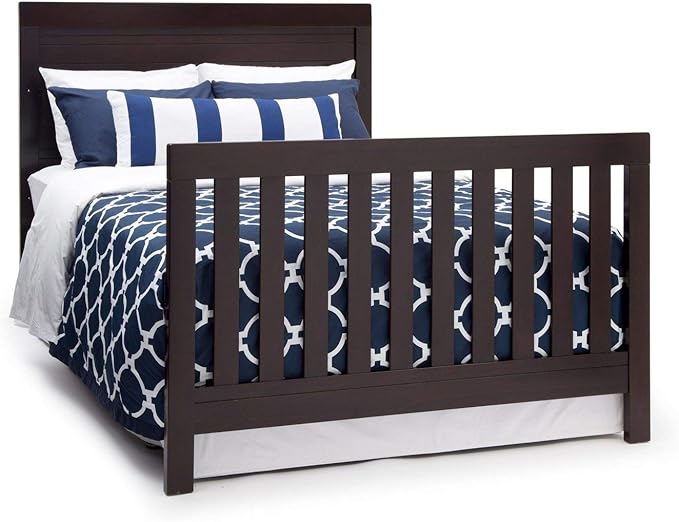 Full-Size Conversion Kit Bed Rails for Select Select Simmons Kids Cribs | Multiple Finishes Available (Espresso)