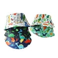 thumbnail image 4 of Kids Toddler Boys Sun Hats Summer Baby UPF 50+ Beach Hats Dinosaur Sun Hat Sun Protection Wide Brim Bucket Hat 2-6T, 4 of 5