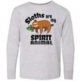 thumbnail image 3 of Inktastic Sloths Are My Spirit Animal with Cute Sloth Illustration Long Sleeve Youth T-Shirt, 3 of 5