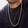 thumbnail image 2 of Gold Ion Plated Stainless Steel 10MM Ball Chain Necklace Jewelry - 30 Inch, 2 of 6