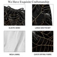thumbnail image 4 of luoweisi Men's Beach Shorts Quick Dry Swim Trunks with Mesh Lining Halloween Spider Web XL, 4 of 5