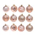 thumbnail image 1 of EeaseMX 12 bolas navideñas de 6 cm para árbol de Navidad, decoración colgante para casa, fiesta, boda (doradas), 1 of 7