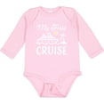 thumbnail image 3 of Inktastic My First Cruise with Cruise Ship and Palm Trees Boys or Girls Long Sleeve Baby Bodysuit, 3 of 5