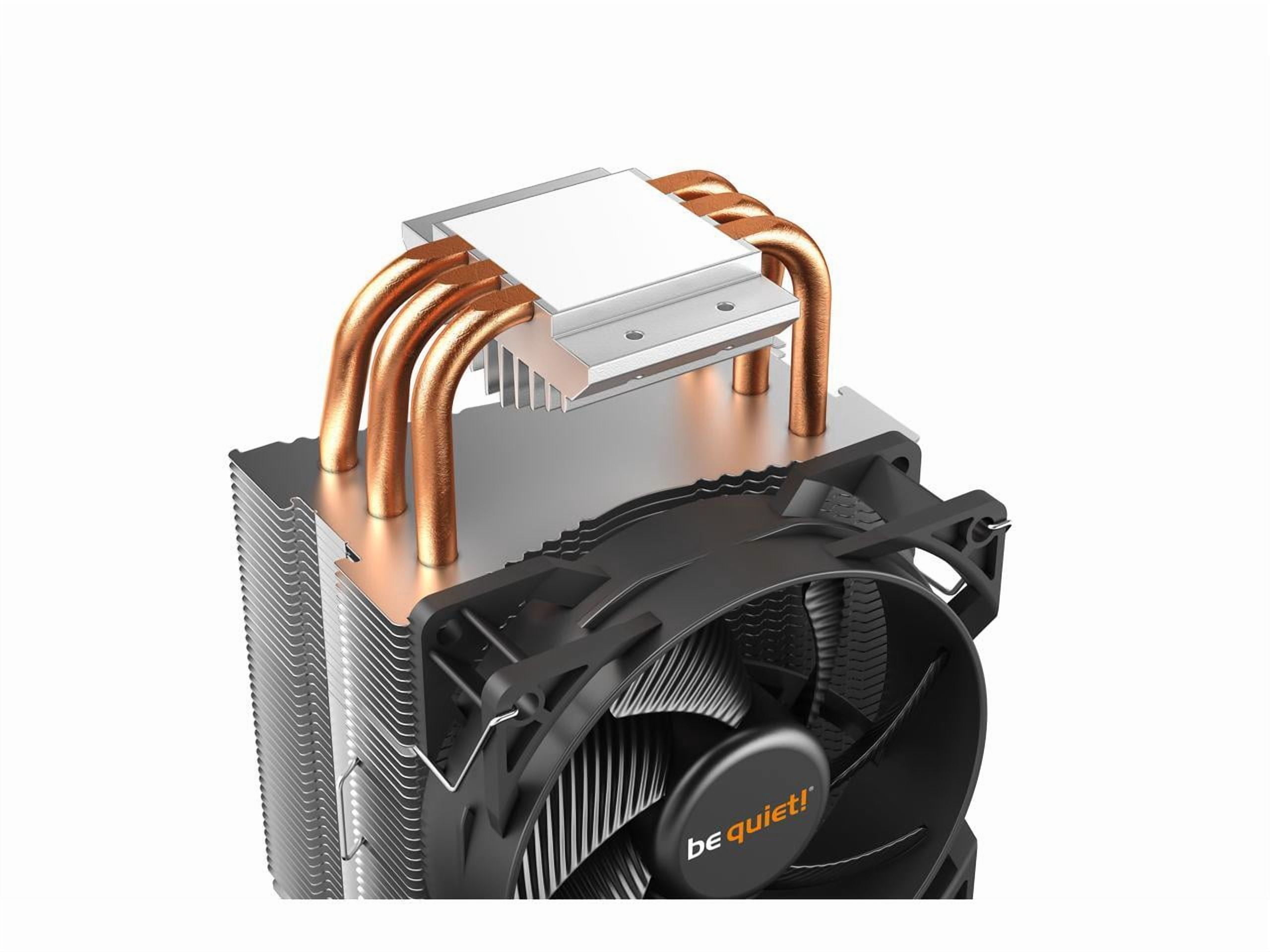 be quiet! Pure Rock Slim 2 CPU Air Cooler | Socket Support for Intel LGA 1851,1200,1150,1151,1155 - and AMD AM4,AM5 Support - Low Noise Cooler - Compact Air Cooler - Silver/Black (BK030)