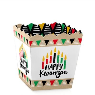 Happy Kwanzaa - Party Mini Favor Boxes - African Heritage Holiday Party Treat Candy Boxes - Set of (Best Holiday Party Games For Adults)