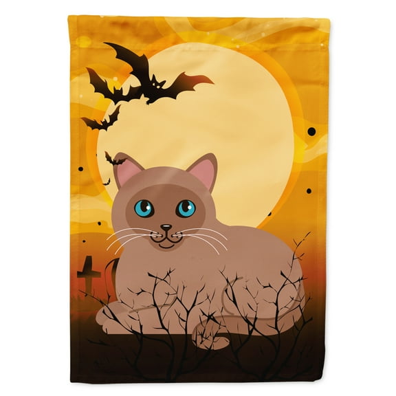 Carolines Treasures BB4458GF Halloween Tonkinese Cat Flag Garden Size  Small multicolor