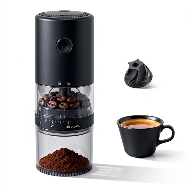Molinillo de café Lamido eléctrico portátil con fresas de 2000 mAh