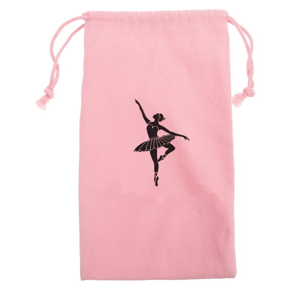 TABLZONE Water Resistant Pink Canvas Dance Shoe Bag Portable Ballet Shoe Pouch for Travel Storage