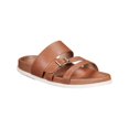 thumbnail image 1 of Womens Sloan Leather Waterproof Slide Sandals Brown 6 Medium (B,M), 1 of 4