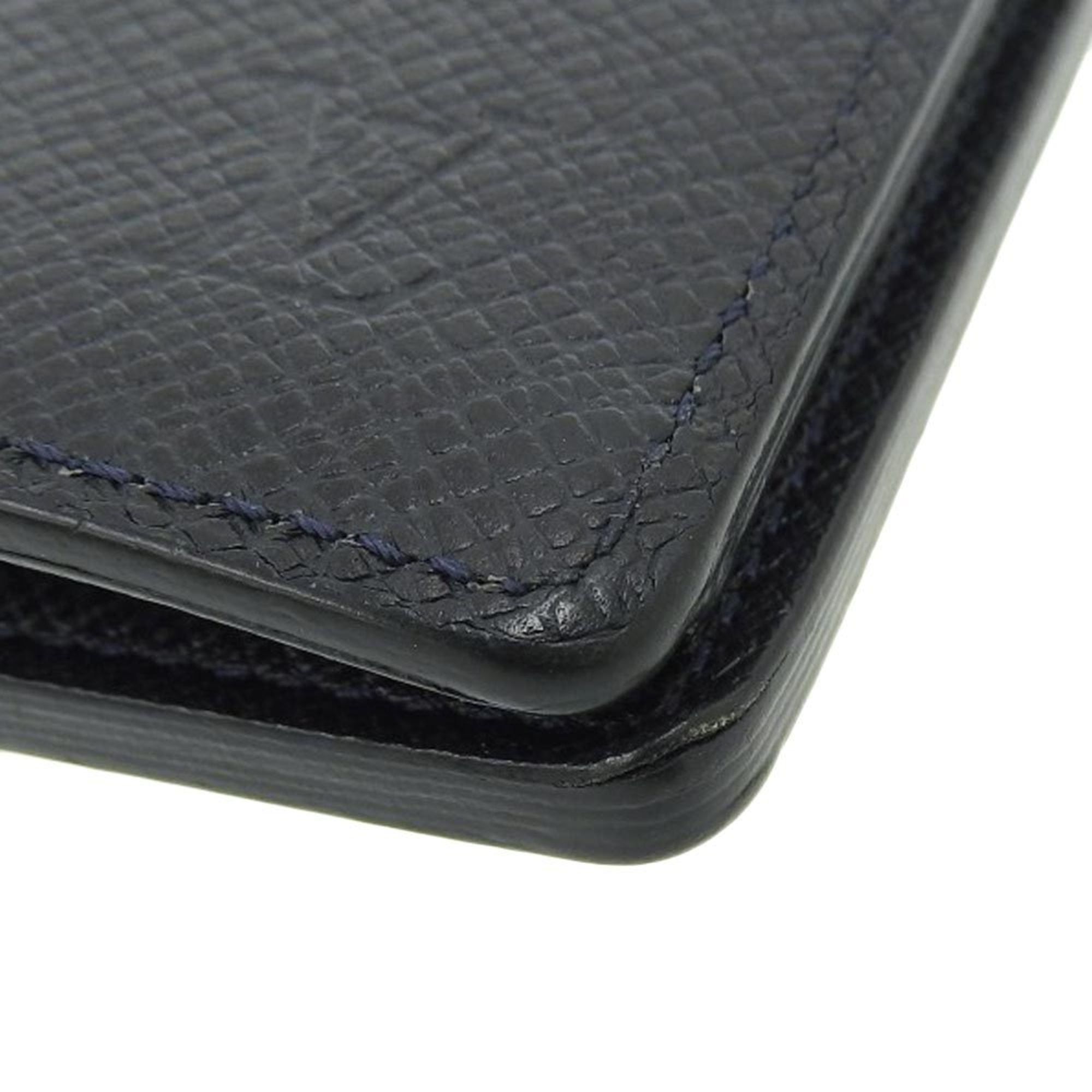 Authenticated Used Louis Vuitton Taiga Porte-billets 3 Volets M30422 Men's Taiga  Leather Bill Wallet (bi-fold) Ardoise 
