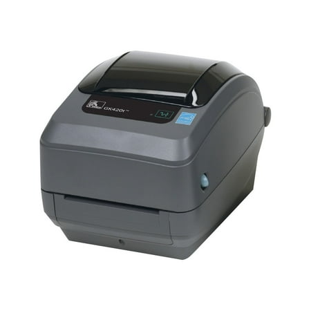 Zebra GK Series GK420t - Label printer - direct thermal / thermal transfer - Roll (4.25 in) - 203 dpi - up to 359.1 inch/min - USB, serial