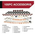 thumbnail image 6 of Hyper Tough 1.5 AMP Corded Rotary Tool with 105 Accessories, 120V Variable Speed and Storage Case, 6 of 29