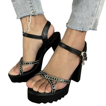 

Cathalem Water Sandals for Women Size 7 Womens Casual Fashion Lace Heels Up Breathable Sandals Soft Cushion Sandals for Women Black 6.5