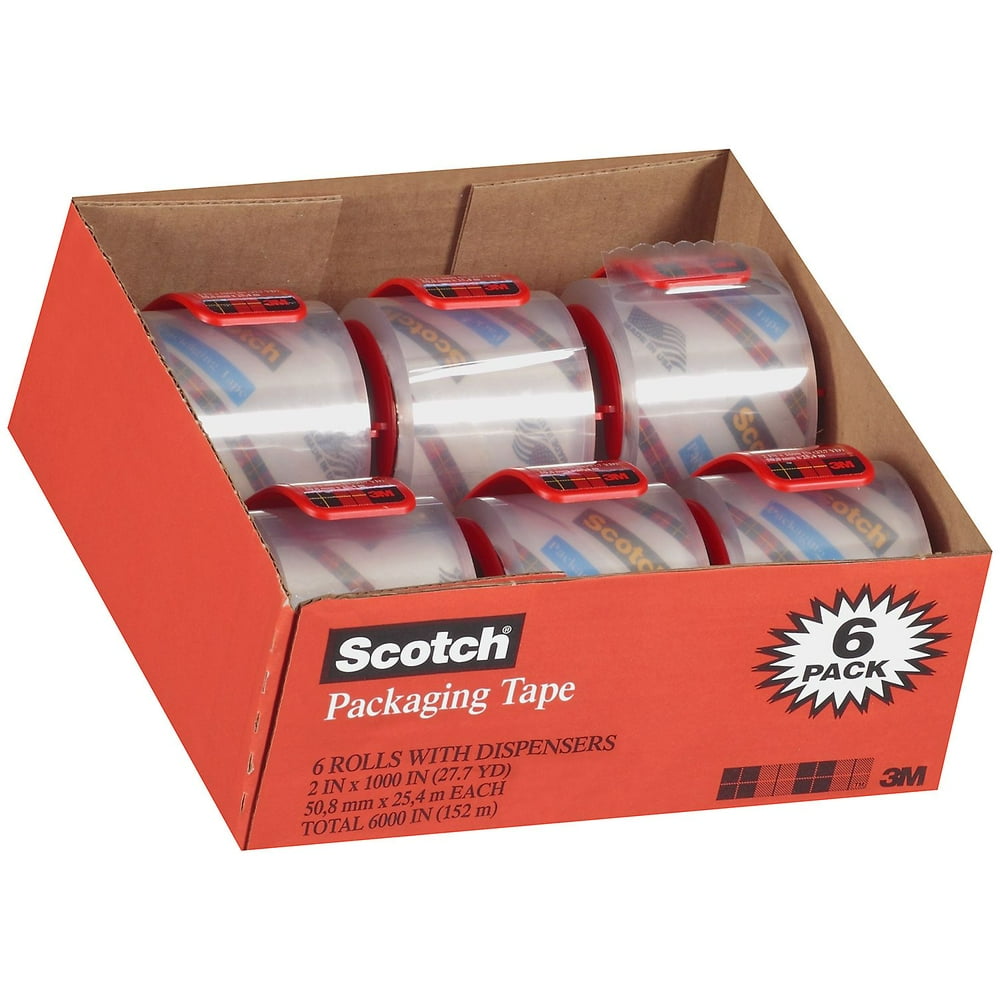Scotch Heavy Duty Shipping Packaging Tape, 1.88 Inches x 800 Inches, 6