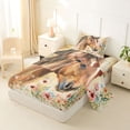 thumbnail image 2 of Erosebridal Watercolor Horse Twin Sheet Sets, Colorful Garden Floral Bedding, 3pcs (1 Flat Sheet, 1 Fitted Sheet and 1 Pillowcase), 2 of 6