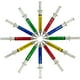 thumbnail image 4 of Bolígrafos de jeringa Bedwina, retráctiles y divertidos, multicolor, paquete de 24, 4 of 8