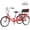 red, variant on Adult Tricycle 7 Speed,3 Wheel 24 inch Bikes Extended Rear Wheelbase Tricycle Wheel Bike with Rear Basket for Women,Seniors Maximum Load 550lbs