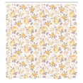 thumbnail image 2 of Ambesonne Shabby Flora Shower Curtain, Pastel Roses Leaves, 69"Wx75"L, Mustard White, 2 of 4