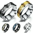 thumbnail image 5 of HOOUN Mens Thumb Ring Womens Steel Ring Matte Engagement Ring Jewelry Size:5-13-C-black-12, 5 of 9