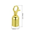 thumbnail image 2 of Uxcell 1.1"x3.2" Stanchion Rope End Stopper, 6 Pack Cord End Caps Barrier Rope End Cap Snap Hooks, Golden, 2 of 6
