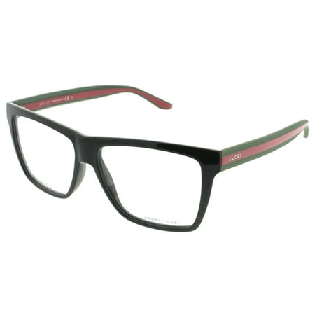 UPC 762753460363 product image for Gucci GG 1008 51N 55mm Shiny Black/Red/Green Rectangle Unisex Eyeglasses | upcitemdb.com