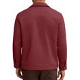 thumbnail image 4 of QHRMKOG Chambray Shirt Men Loose Fit Long Sleeve Shacket with Flap Pockets Button Down Jackets Casaul Shirt Jackets Red 3XL, 4 of 5