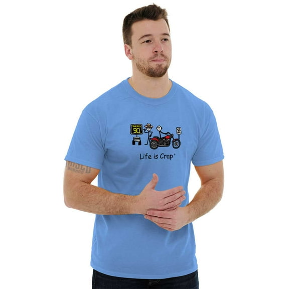 Motorcycle Speed Trap Ticket Biker Men's Big & Tall Crewneck Graphic Tee Brisco Brands 3X